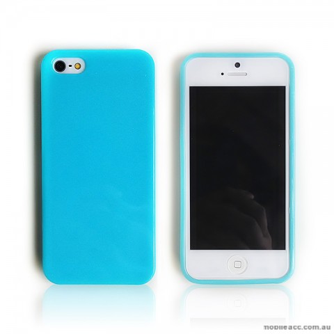 Shinning TPU Gel Case for iPhone 5/5S/SE - Blue