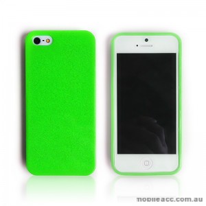 Shinning TPU Gel Case for iPhone 5/5S/SE - Green