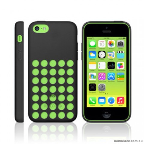 Premium Soft Silicone DOT Hole Case Cover For Apple iPhone 5C - Black