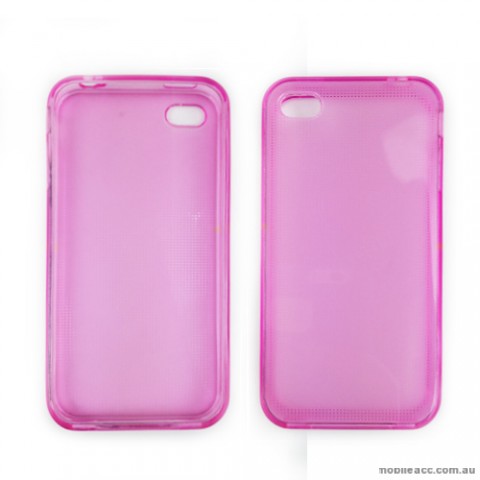 TPU Gel Case Cover for iPhone 4 / 4S - Pink / Purple
