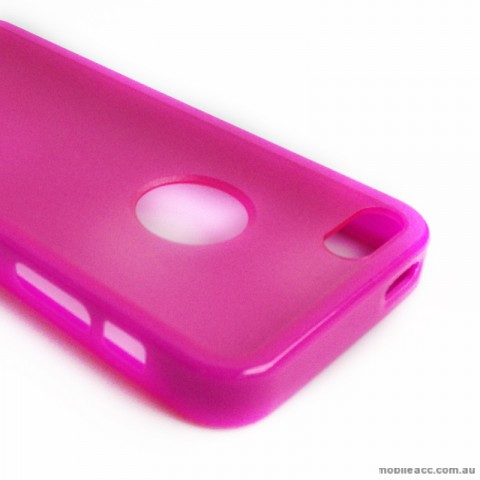 TPU   PC Back Case with Window for iPhone 5/5S/SE - Pink