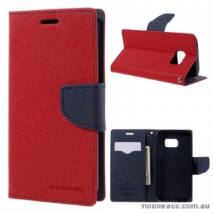 Korean Mercury Fancy Diary Wallet Case For Samsung Galaxy S7 Red