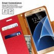 Korean Mercury Canvas Diary Wallet Case For Samsung Galaxy S7 Edge - Red