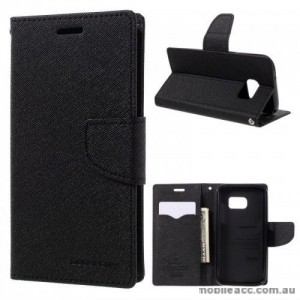 Korean Mercury Fancy Diary Wallet Case For Samsung Galaxy S7 Edge - Black