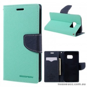 Korean Mercury Fancy Diary Wallet Case For Samsung Galaxy S7 Edge - Mint