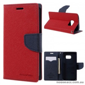 Korean Mercury Fancy Diary Wallet Case For Samsung Galaxy S7 Edge - RED