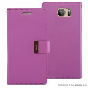 Mercury Rich Diary Wallet Case for Samsung Galaxy S7 Edge Purple