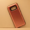 Slide Bumper Stand Case With Card Holder For Samsung Galaxy S8 - Rose Gold