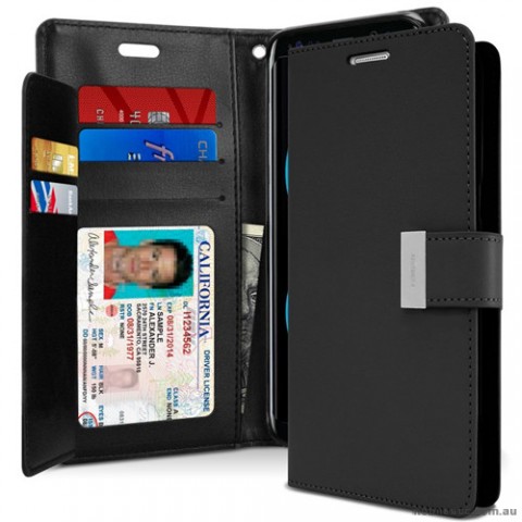 Merucry Rich Diary Wallet Case for Samsung Galaxy S8 Black