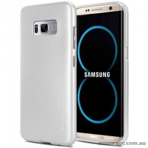 Mercury Goospery iJelly Gel Case For Samsung Galaxy S8 Plus Silver White
