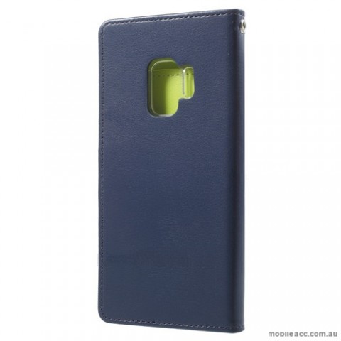 Mercury Rich Diary Wallet Case for Samsung Galaxy S9 - Navy