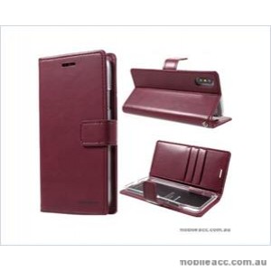 Korean Mercury Bluemoon Diary  Wallet Case For Samsung  Galaxy  S10 5G Red Wine