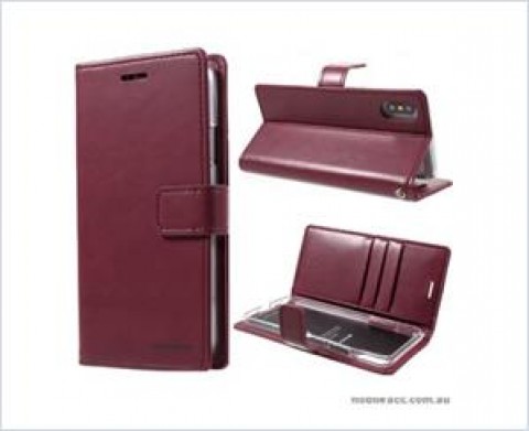 Korean Mercury Bluemoon Diary  Wallet Case For Samsung  Galaxy  S10 5G Red Wine
