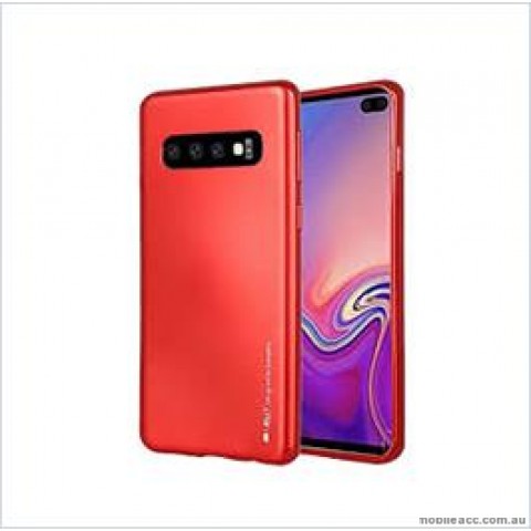 Korean Mercury  I-Jelly Case For Samsung  Galaxy  S10  Plus Red