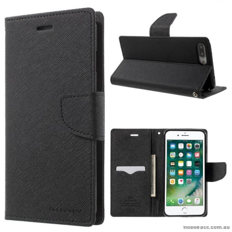 Korean Mercury Fancy Diary Wallet Case Cover For iPhone7+/8+  5.5 inch - Black