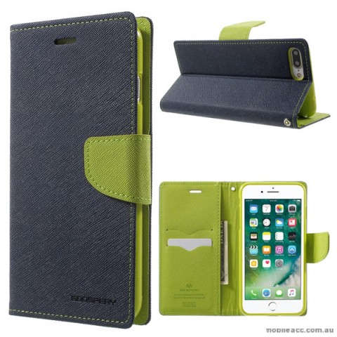 Korean Mercury Fancy Diary Wallet Case Cover For iPhone7+/8+  5.5 inch - Navy