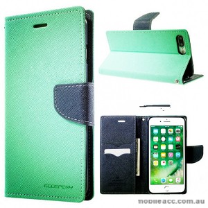 Korean Mercury Fancy Diary Wallet Case Cover For iPhone 7+/8+  5.5 inch - Mint