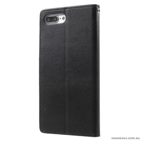 Korean Mercury Bravo Diary Wallet Case Cover For iPhone 7+/8+  5.5 inch - Black