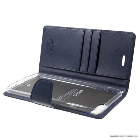 Korean Mercury Bravo Diary Wallet Case Cover For iPhone 7/8 Plus 5.5 inch - Navy