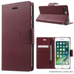 Korean Mercury Bravo Diary Wallet Case Cover For iPhone 7+/8+  5.5 inch - Ruby Wine