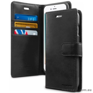 Mercury Goospery Blue Moon Diary Wallet Case For iPhone 7+/8+  5.5 inch - Black