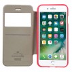 Korean Mercury WOW Window View Flip Cover For iPhone 7+/8+  5.5 inch - Hot Pink
