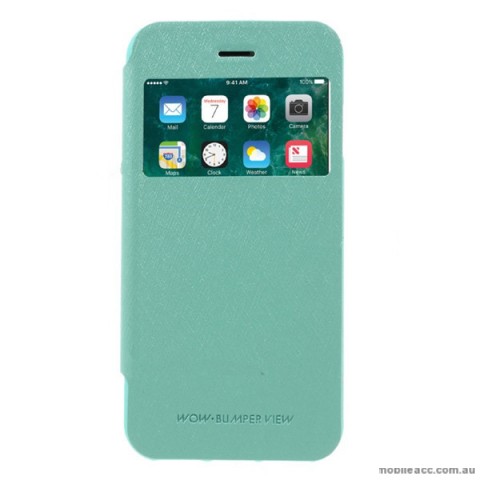 Korean Mercury WOW Window View Flip Cover For iPhone7+/8+ 5.5 inch - Mint