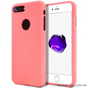 Genuine Mercury Goospery Soft Feeling Jelly Case Matt Rubber For iPhone 8 Plus - Coral