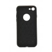 TPU PU Leather Back Case For iPhone 8 - Black