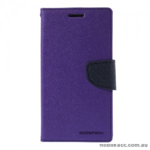 Korean Mercury Fancy Diary Wallet Case For iPhone X - Purple