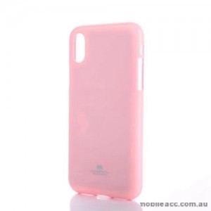 Mercury Pearl TPU Jelly Case For iPhone X - Light Pink