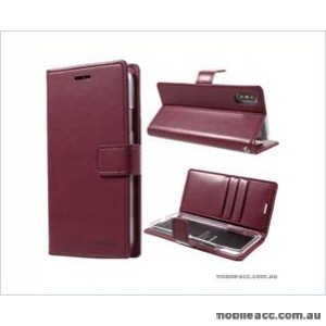 Korean Mercury Bluemoon Diary  Wallet Case For Iphone XR 6.1"  Red Wine