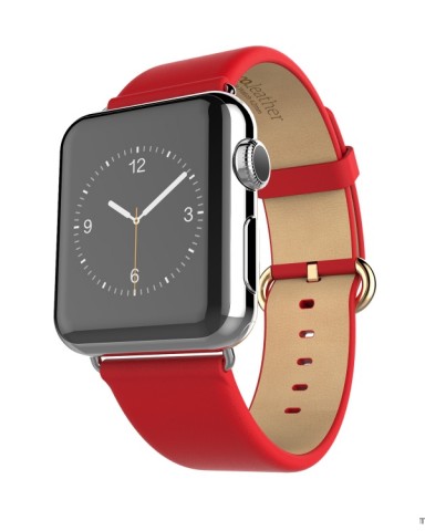 HOCO ART SERIES CLASSIC REAL LEATHER WATCHBAND FOR APPLE WATCH - RED