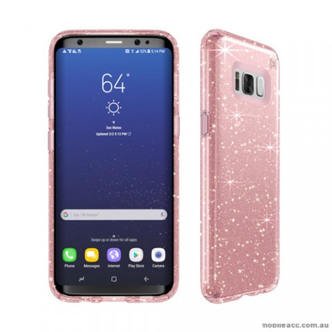 ORIGINAL Speck Presidio Clear Glitter Case for Samsung Galaxy S8 Plus Pink Glitter