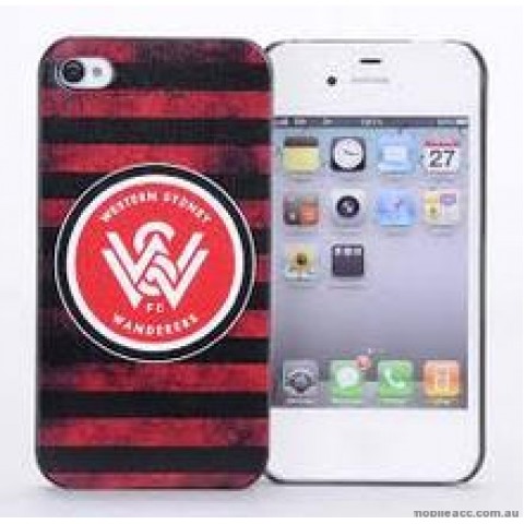 Licensed A-League Western Sydney Wanderers Grunge Back Case for iPhone 4/4S
