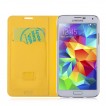 Momax Modern Flip Diary Case for Samsung Galaxy S5 - Blue / Yellow