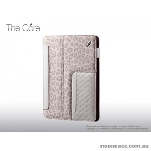 Snow Leopard Leather Case for iPad 2 / 3 / 4 - White