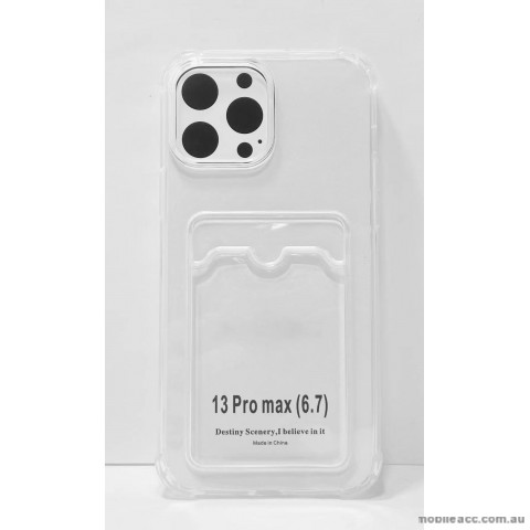 2.0MM Anti Shock TPU Card Slot Case For iPhone 13 Pro MAX  6.7inch  Clear