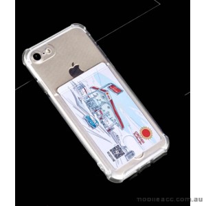 Soft TPU Gel Jelly Back Case With Card Slot For iPhone 7/8 4.7 Inch - Clear
