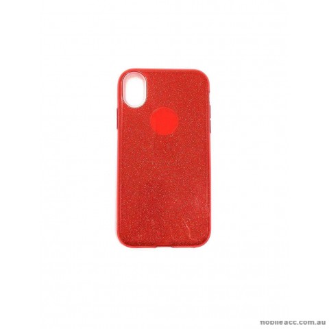 Bling Simmer TPU Gel Case For iPhone X / Iphone Xs 5.8'  Red