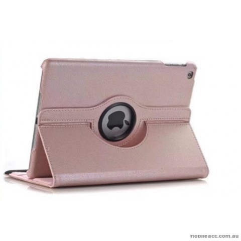 360 Degree Rotary Flip Case for New Ipad 9.7  2018  Rose Gold