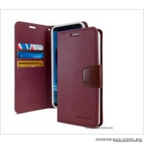 Korean Mercury Sonata Wallet Case For Note 10  Red Wine
