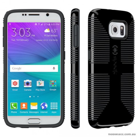 Speck CandyShell Grip Case for Samsung Galaxy S6 - Black/Slate Grey