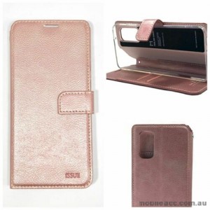 Genuine Molancano ISSUE Diary Stand Wallet Case For Samsung A42 5G  Rose Gold