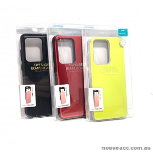 Mercury SKY SLIDE BUMPER CASE With Card Holder For Samsung S20 Ultra 6.9 inch  Black