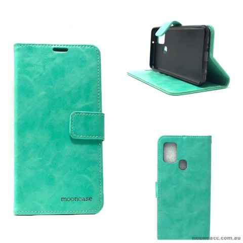 Mooncase Diary Wallet Case For Samsung A21S Mint Green