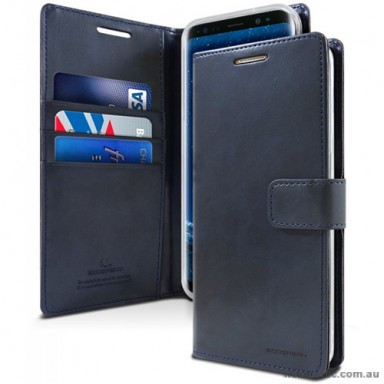 Mercury Goospery Blue Moon Diary Wallet Case For Samsung S21 5G  Navy Blue