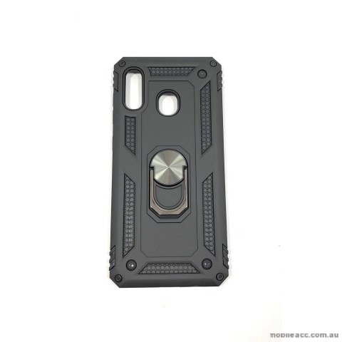 Anti Shock with Magnet Stand case for Samsung  A20 A30 BLK