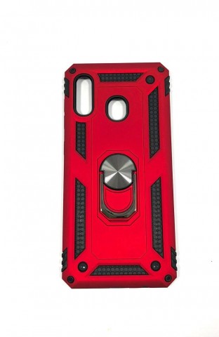 Anti Shock with Magnet Stand case for Samsung  A20 A30 Red