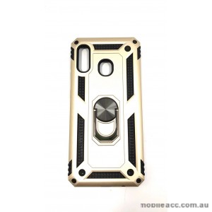 Anti Shock with Magnet Stand case for Samsung  A20 A30  Gold